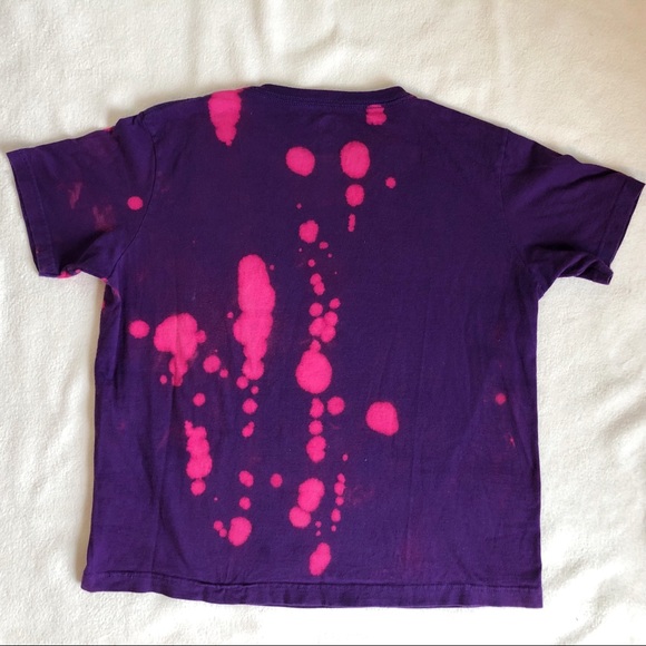 NCAA East Carolina University Purple Bleached Dye Pink Graphic Tee, size XL Jr. - Picture 12 of 15